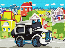 Набор юного художника 20х30 В СКАЗОЧНОМ ГОРОДКЕ  15 цветов