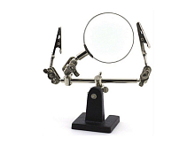 Подставкадержатель с увеличительным стеклом, 2 зажима