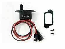 Бортовой выключатель с индикатором заряда бортового аккумулятора, силовые разъёмы Futaba