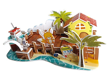 3D пазл из пенокартона РЫБАЦКАЯ ПРИСТАНЬ МИНИ СЕРИЯ 22 детали