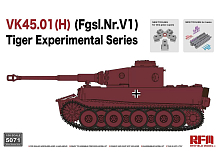 Сборная модель RYEFIELD MODEL Немецкий прототип тяжёлого танка Tiger VK4501H FgslNrV1, 135