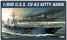 Сборная модель Корабль USS CVN63 KITTY HAWK 1800