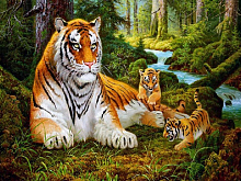 Картина по номерам 40х50 Строгий отец 26 цветов