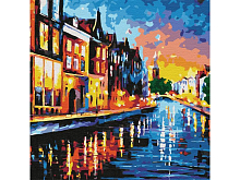 Картина по номерам 30х30 КАНАЛЫ АМСТЕРДАМА 20 цветов