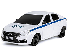 Радиоуправляемая машина AUTODRIVE Lada Vesta полиция, 116, белый, 40MHz, вк 3516,512,5см