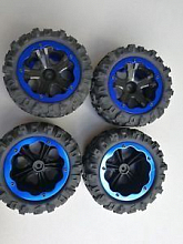 Remo Hobby 1 колесо в сборе для монстра левое синее