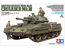 Склеиваемая модель Tamiya 135 Англ танк Cruiser MkIV Crusader MkIII, с набором 35223 и 2 фиг
