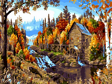 Картина по номерам 40х50 Течение времени 28 цветов