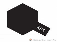 Краска Tamiya XF1 Flat Black Черная матовая акриловая, 10 мл
