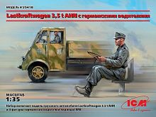 Сборная модель ICM Lastkraftwagen 3,5 t AHN с германскими водителями, 135
