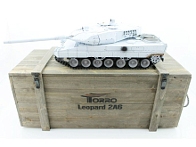 Радиоуправляемый танк Taigen 116 Leopard 2 A6 Германия для ИК боя UN 24G RTR, дерев коробка
