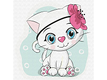 Набор юного художника 20х20 Кошечкакрасотка 11 цветов