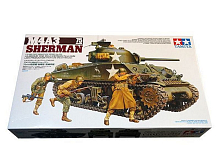 Склеиваемая модель Tamiya 135 Амер танк M4A3 Sherman с 75мм пушкой и 4ф Frontline breakthrough