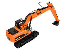 Радиоуправляемый экскаватор HUI NA TOYS, длиннорукий, оранжевый 24G 15CH 114 RTR