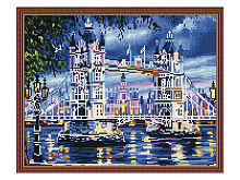 Картина мозаикой с нанесенной рамкой 40х50 ТАУЭРСКИЙ МОСТ 30 цветов