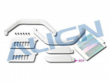 Комплект шасси, серволопатки, хвостовые лопасти  белые, TRex 500