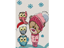 Картина по номерам 20х30 МЕДВЕЖОНОК С СОВЯТАМИ 11 цветов