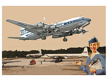 Сборная модель RODEN Самолёт DC7C Pan American World Airways PAA, 1144