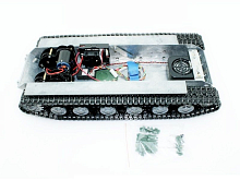 Металлическое шасси редуктора, приемник, динамик для танка ИС2