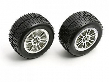 Колеса в сборе 118 диск с выносом chrome спицы  MiniPin 2шт  AS21280 