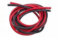 Медные провода в силиконовой оболочке Silicone Wire 14AWG black/red