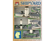 Сборная картонная модель Shipyard маяк Lighthouse Kampen with buildings №74, 187
