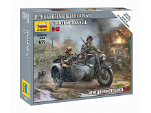 Сборные солдатики ZVEZDA Немецкий мотоцикл R12, 172