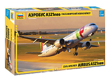 Сборная модель ZVEZDA Пассажирский авиалайнер Аэробус А321neo, 1144