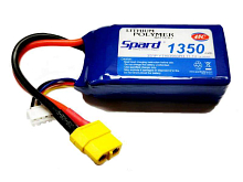 Аккумулятор Spard LiPo 1350mAh, 11,1V, 45C, XT60