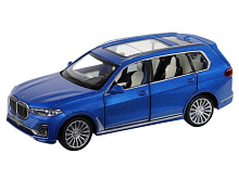 Машина АВТОПАНОРАМА BMW X7, синий, 132, свет, звук, инерция, вк 17,513,59 см