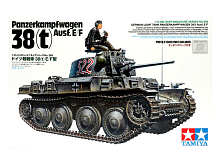 Склеиваемая модель Tamiya 135 Немецкий танк PANZER 38T AUSFEF с одной фигурой