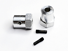 Алюминиевые колёсные шестигранники и оси фиксации для Монстра и Трагги 2шт