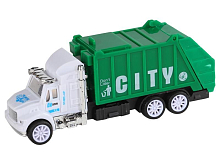 Машина AUTODRIVE Мусоровоз 12,5см инерционная, вп 18,2415,5см, ,