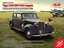 Сборная модель ICM Typ 320 W142 седан, Германский штабной автомобиль II МВ, 135