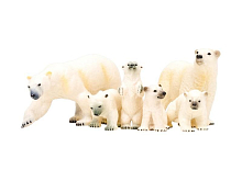 Набор фигурок животных MASAI MARA ММ203013 серии Мир морских животных Белые медведи, 6 пр