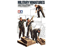 Склеиваемая модель Tamiya 135 Немецкие солдаты 4 фигуры, загр 75 и 88мм снаряды в танк