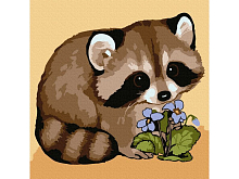 Набор юного художника 20Х20 ЕНОТИК С ЦВЕТКОМ 13 цветов