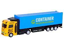 Машина AUTODRIVE Контейнеровоз фрикционный со светом и звуком, желтый вк 356,512 см