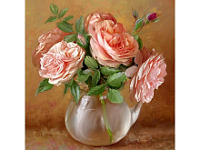 Алмазная мозаика 30х30 БУЗИН СЛУЧАЙНЫЙ БУКЕТ 25 цветов