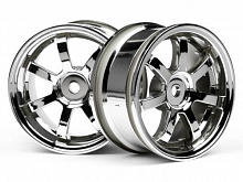 MAG7 WHEELS 26mm CHROME 0mm OFF SET 2шт HPI3574