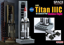 Сборная модель Космический аппарат TITAN IIIC wLAUNCH PAD MAIDEN FLIGHT 1400