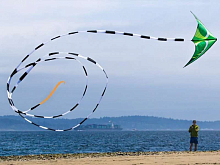 Пилотажный хвосттруба HasiKites 23м оранжевобелый