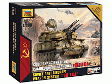 Сборная модель ZVEZDA Советская зенитная САУ Шилка, 1100