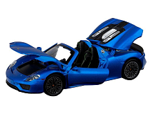 Машина АВТОПАНОРАМА Porsche 918 Spyder, 124, синий,  свет, звук, вк 24,5х12,5х10,5 см