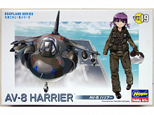 Сборная модель Hasegawa Самолет EGG PLANE AV8 HARRIER