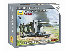 Сборные солдатики ZVEZDA Немецкое зенитное орудие FLAK36 с расчетом, 172