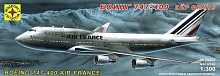 Сборная модель Самолет  Боинг 747-400 "Эйр Франс". 1/300