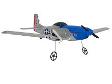 Радиоуправляемый самолет Volantex RC Mustang 400мм синий 24G 2ch LiPo RTF with Gyro