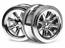 HPI3807 26mm Vintage 8 Spoke Wheel Chrome 2