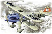 Сборная модель Германский истребительбиплан Хейнкель He51A1 172